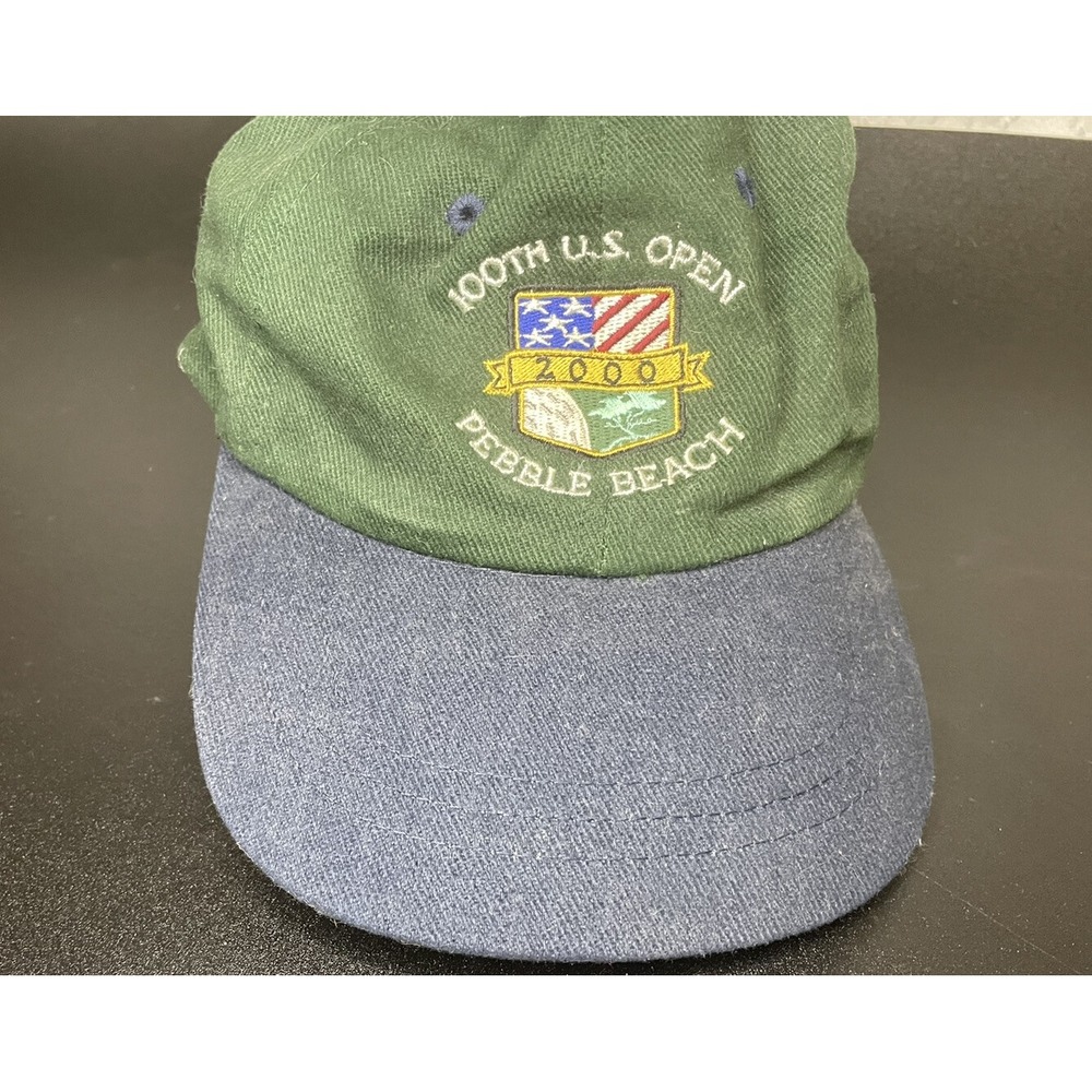 2000 100TH US OPEN GOLF HAT PEBBLE BEACH ADJUSTABLE STRAP BACK  CAP USGA MEMBER